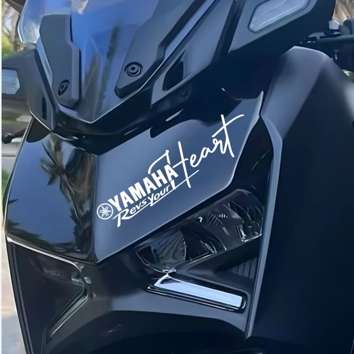 2Pcs for Yamaha NMAX 155 XMAX 300 TMAX 560 Motorcycle Stickers Front Face Decal Reflective Waterproof Scratch Resistant
