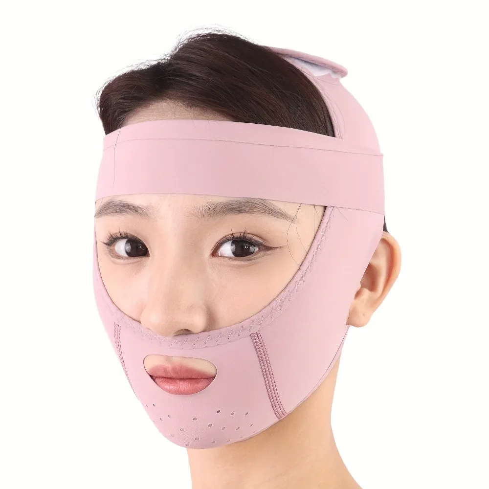 Full Face Contour V-Face Double Chin Facial Trainer Forehead Eyebrow Lift Face Lifting Mask Soft Comfortable Design Skincare