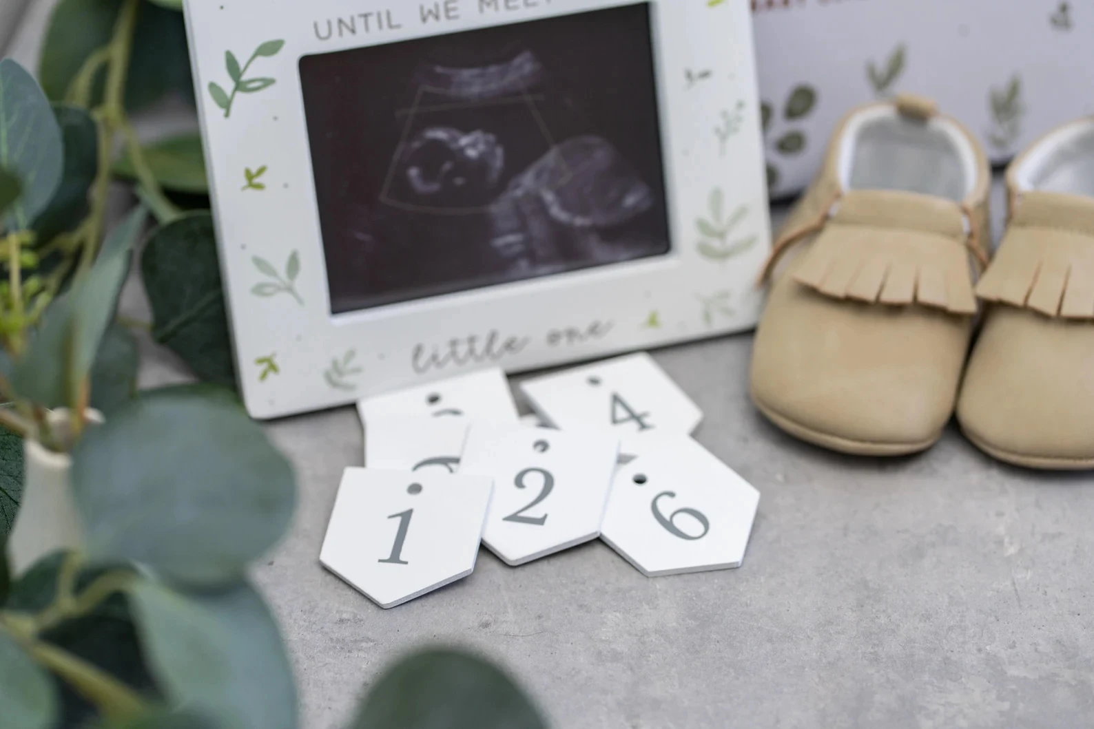 هدية الحمل إطار الصورة بالموجات فوق الصوتية إطار Sonogram إعلان الحمل الأجداد الطفل العد التنازلي الإطار