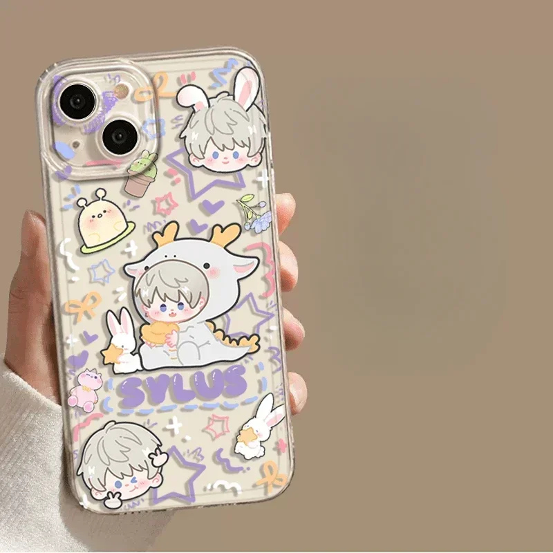 Cute Anime Love and Deep Space Case for 16 15 14 13 12 Mini Clear Soft Silicone Drop-resistant Cover with Girls Gifts