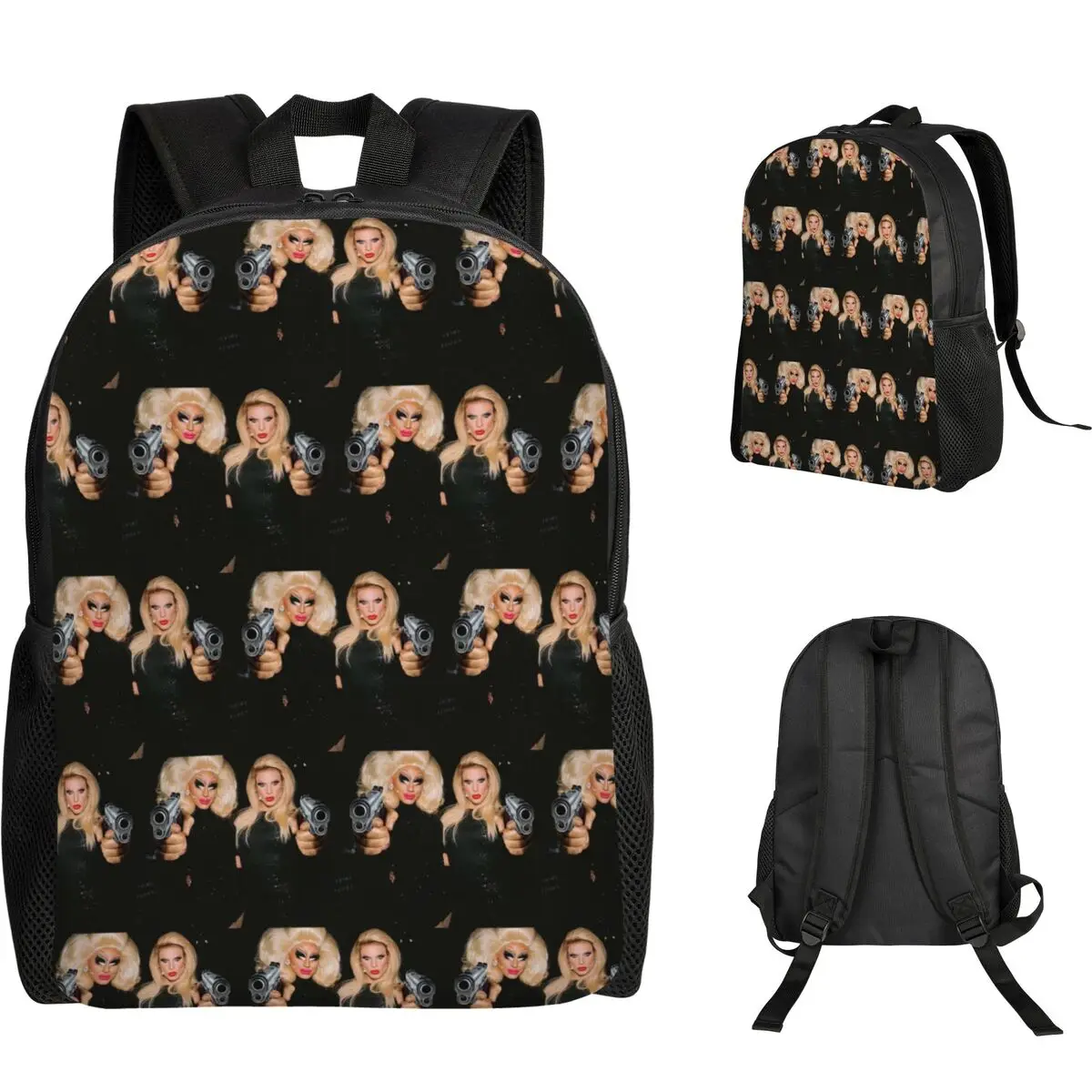 Trixie And Katya - Behind The Scenes - Dangerous Woman Meme Backpack Student Boys Girls BookBag School Bag Laptop Shoulder Bags