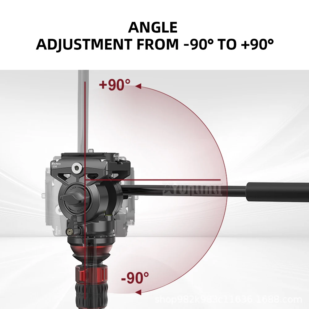 Aluminum alloy camera photography gimbal Swivel panoramic tripod Universal slide rail flat mouth hydraulic head