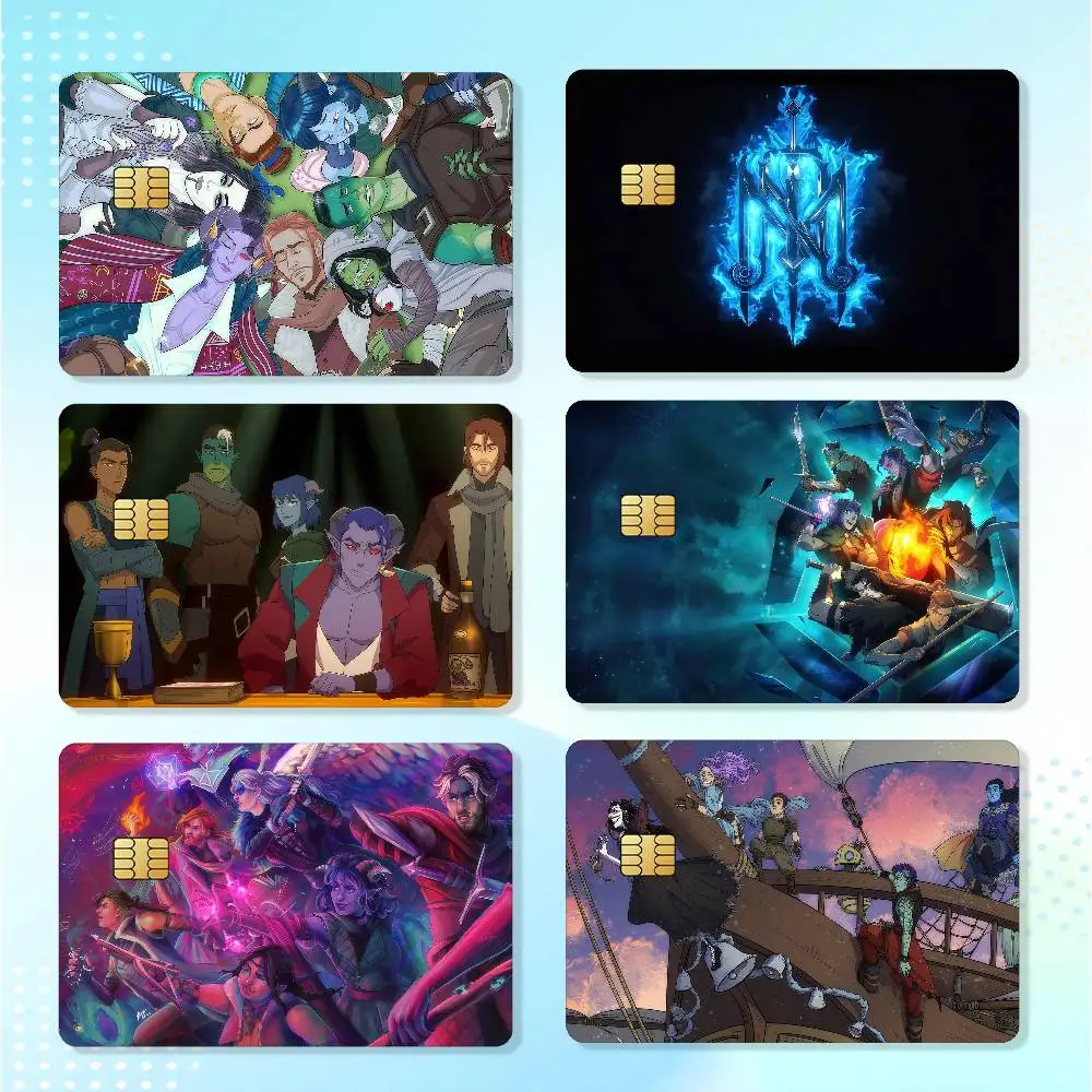 Anime The M-Mighty Nein Matte Card Stickers For Credit Cards Debit Cards And Transit Cards 4Pcs
