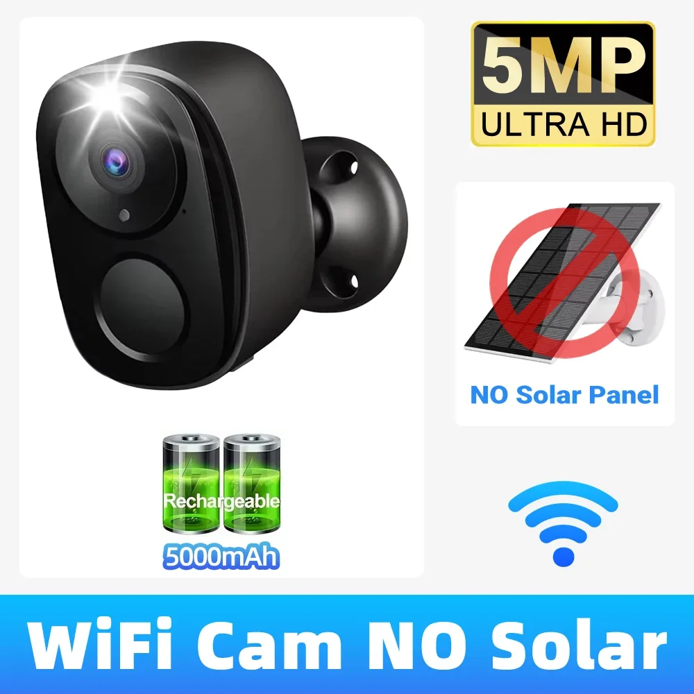 Caméra solaire 4G 5MP, caméra de sécurité IP sans fil WiFi, surveillance extérieure, vision nocturne