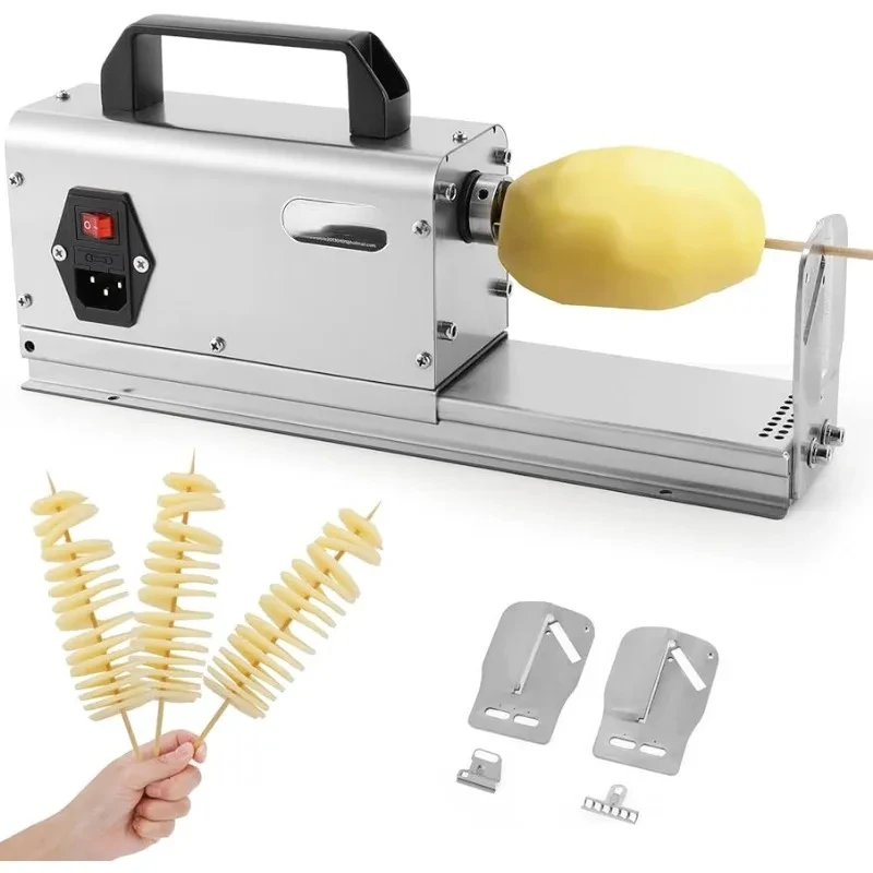 

3 in 1 Electric Tornado Potato Slicer Spiral Potato Cutter Twisted Potato Slicer Spiral Twister Cutter Thicker Stainless Steel