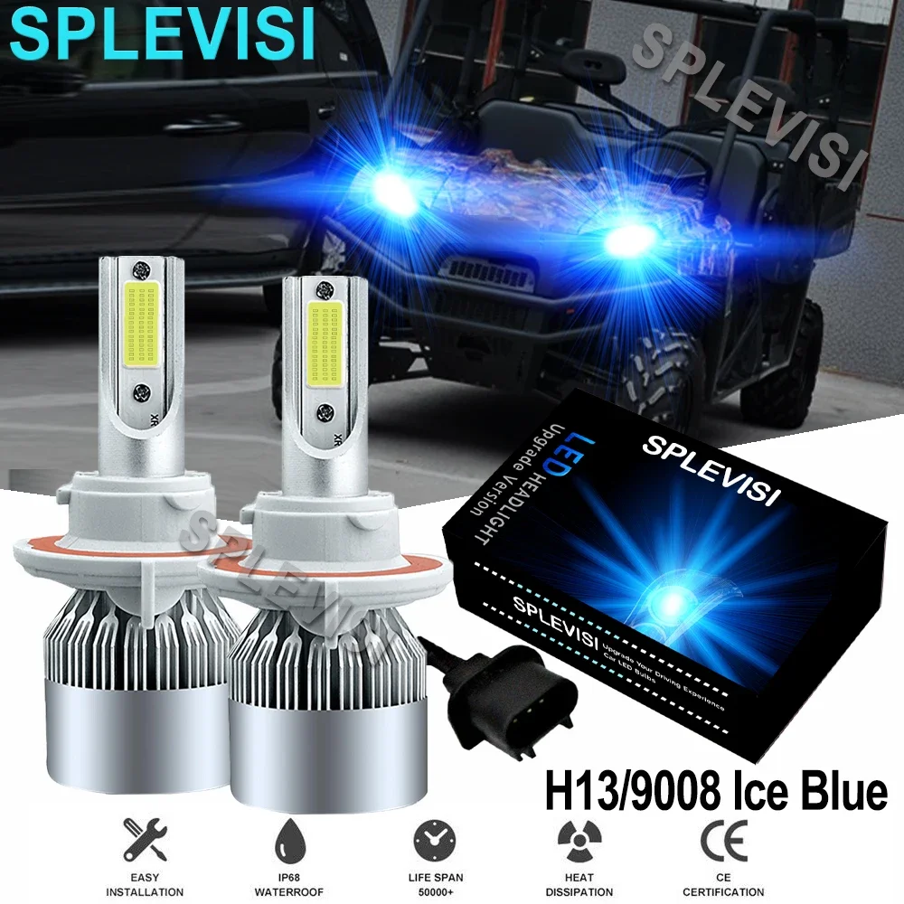 

2x 90W 9008 LED Headlights Hi Low Beam 8000K For Polaris Trail Blazer 330 2010-2013 General 1000 2016 -2018 2019 2020 2021 2022