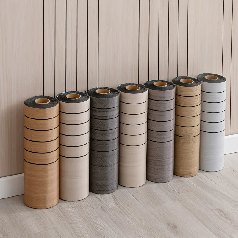 1PC Imitation 3D Wood Grain Mesh Wall Panel,  Wooden Strip Self-adhesive Waterproof Vinyl Soundproof Wallpaper Scratch-resistant