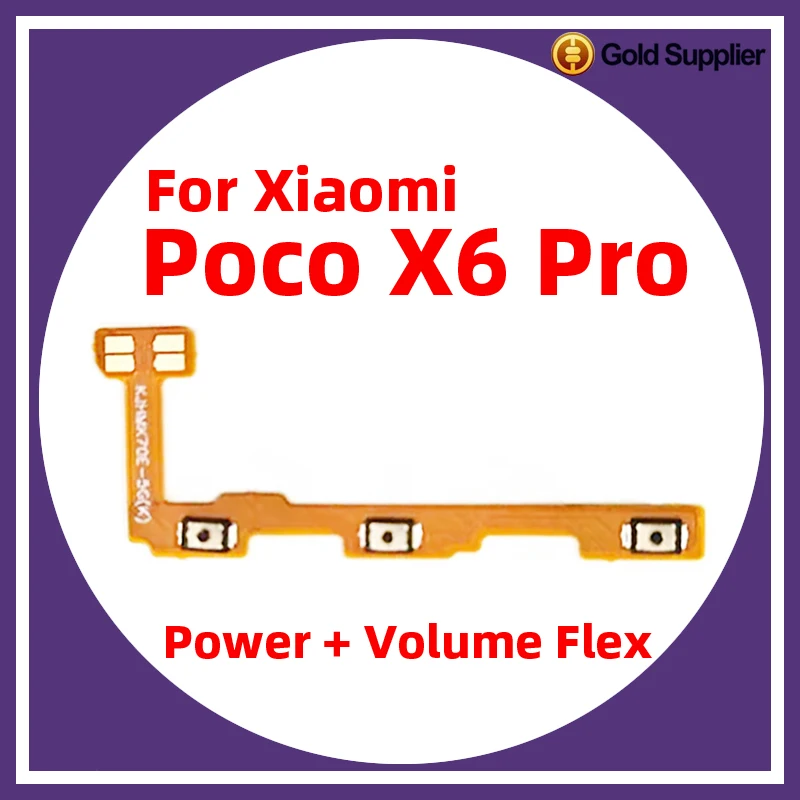 

For Xiaomi Poco X6 Pro Power ON OFF Volume Camera Key Button Switch Flex Cable Replacement