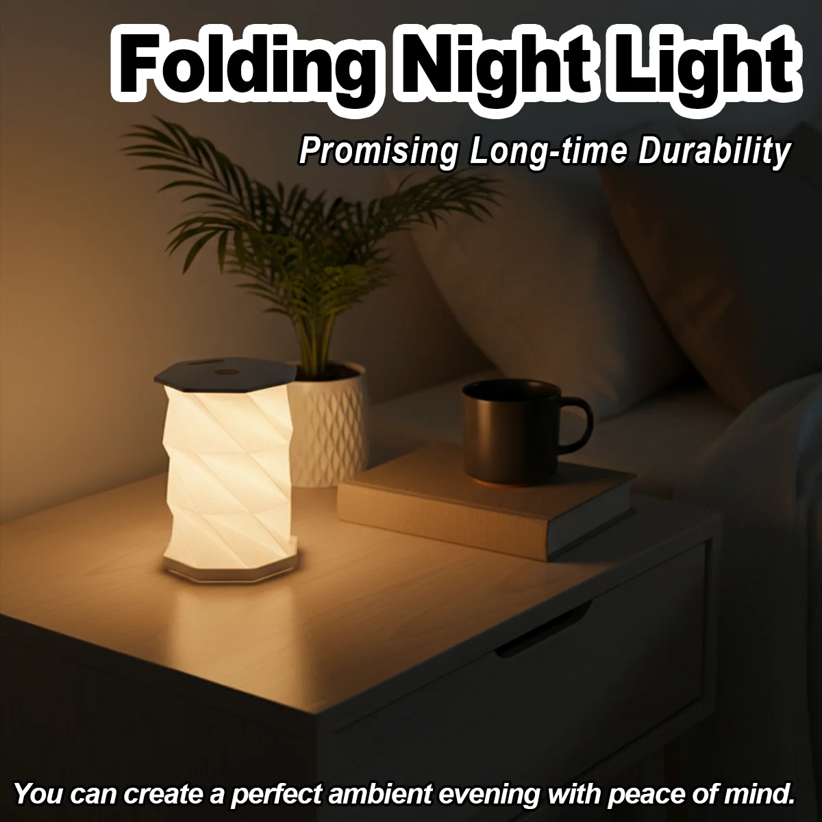 

Складная настольная лампа, портативная лампа для чтения с регулируемой яркостью, настольная бумага, домашний декор, тумбочка для спальни, ночная беспроводная светодиодная перезаряжаемая