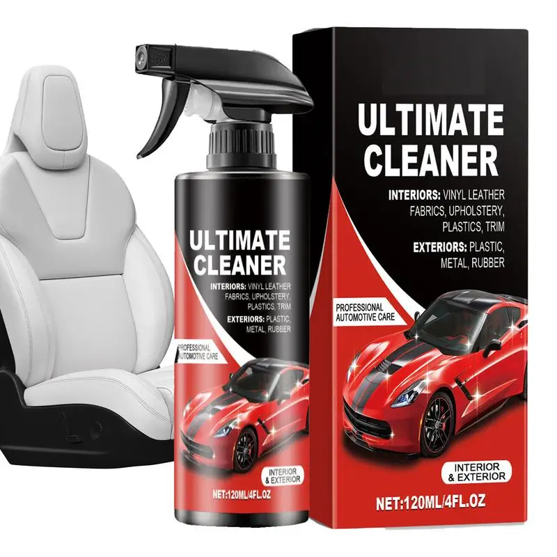 Leather Car Seat Cleaner Nourishing Dashboard Stain Remover 120ml Steering Wheel Cleaner Spray Leather Sofa Stain Remover