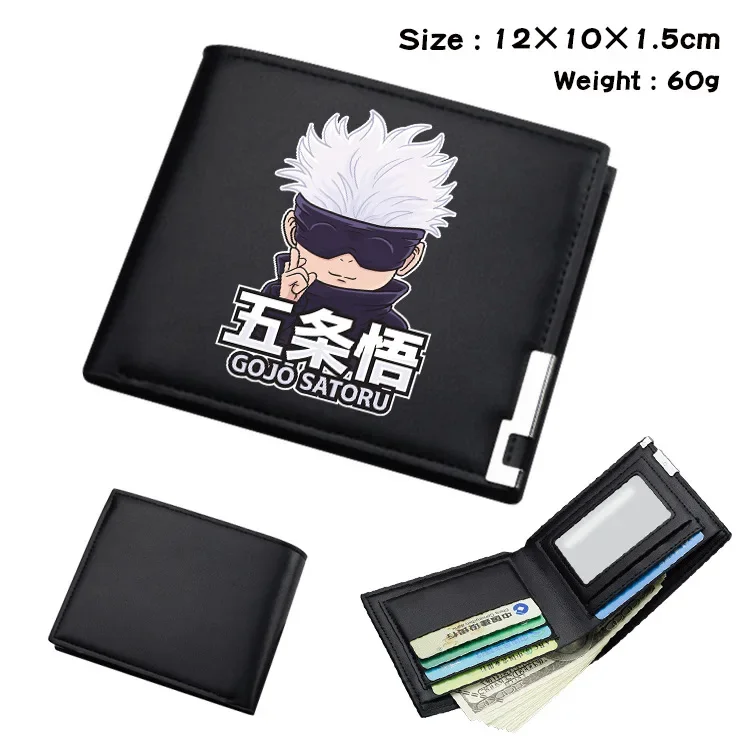 Jujutsu Kaisen Anime Foldable Wallet Women Men Children Bank ID Card Holder Card Clip Bag Cartoons Cosplay Wallets Birthday Gift