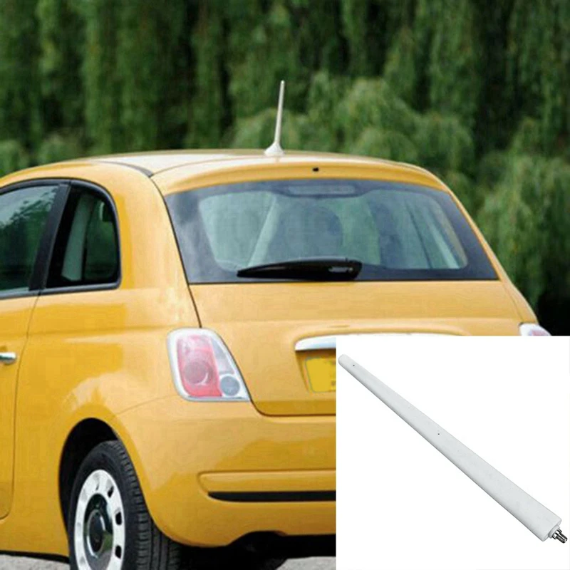 White Short Car Radio Aerials Antenna Aerial Mast Antenna For Fiat 500 51910790 Replacement