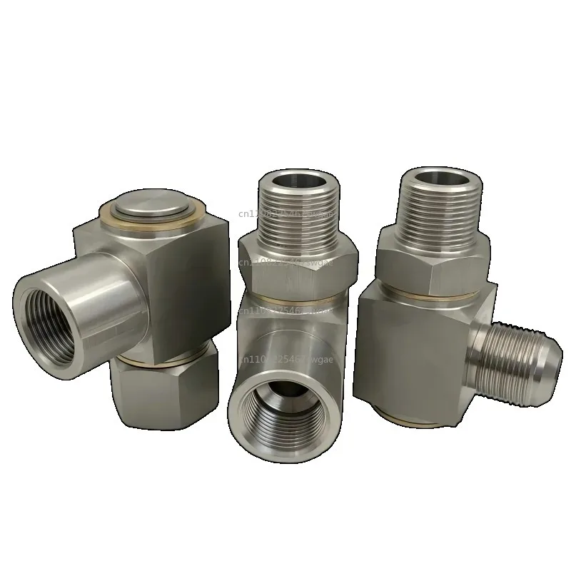 Hose Reel Universal Joint 360 Degree High Pressure Rotary Joint Hydraulic Rotary Joint Stainless Steel Right Angle