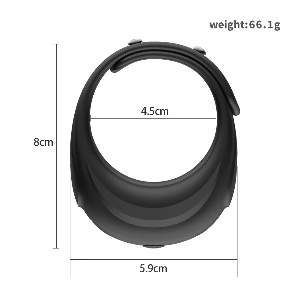 Rechargeable Vibrator Cockring for Men, Penis Ring, Delay Ejaculation, Sex Toys, Couple Penisring Toys, Adults 18, 10 Modes