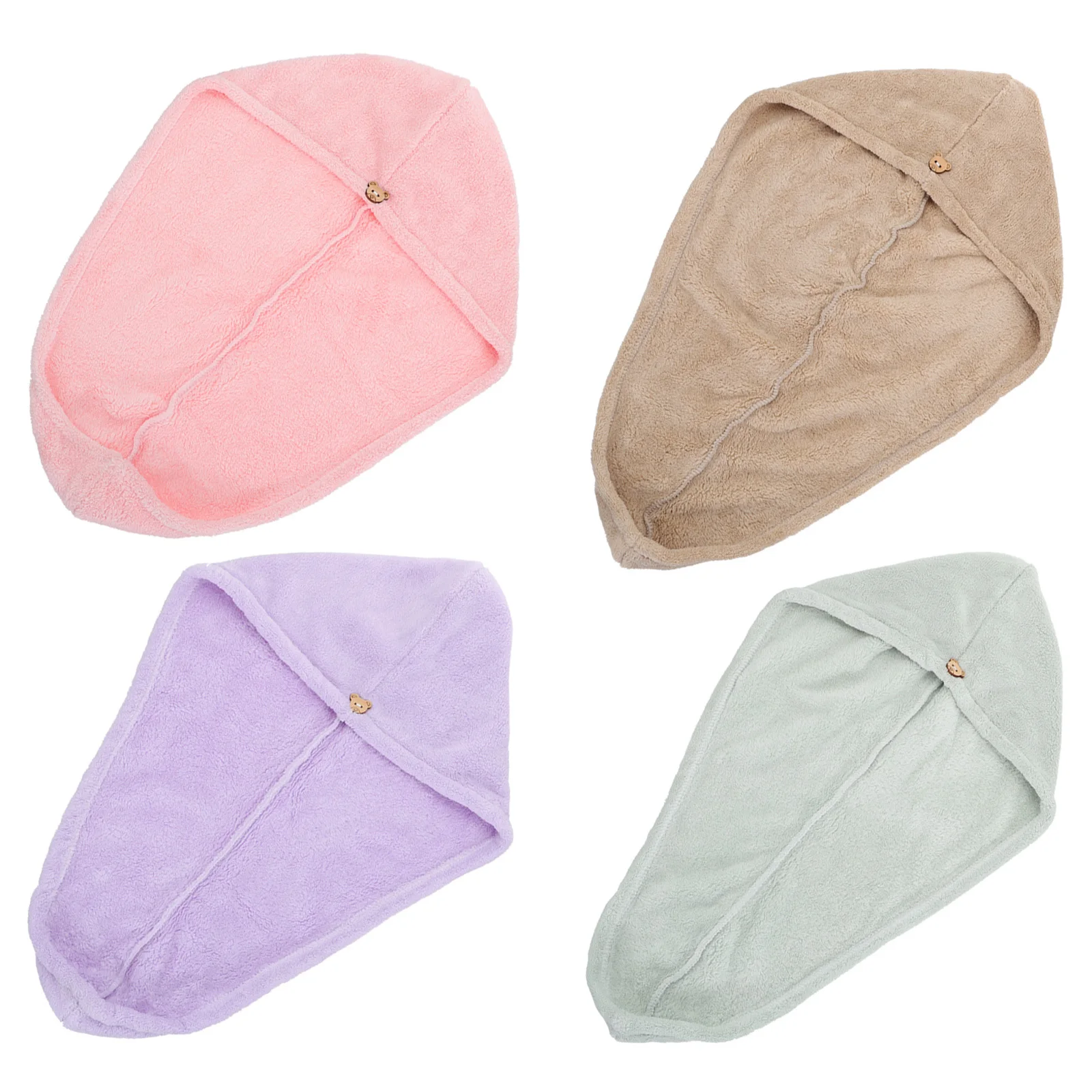 4 قطعة منشفة الشعر المرجان الصوف التجفيف السريع قبعة سوبر ماصة للنساء الرجال المحمولة الاستحمام قبعة ماصة للماء المنزلية