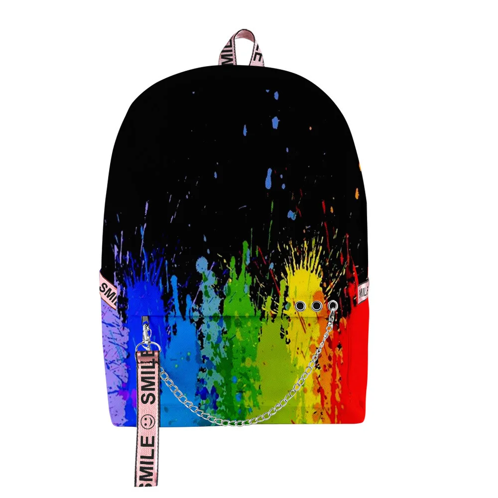 Harajuku Popular Rainbow LGBT Gay Student School Bags Unisex 3D Print Oxford Waterproof Notebook multifunction Travel Backpacks