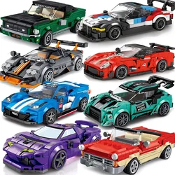 City Speed Champion Sports Car Building Blocks Technique Car Carro Rennau Voiture Vehicle MOC Educational Construction Toys