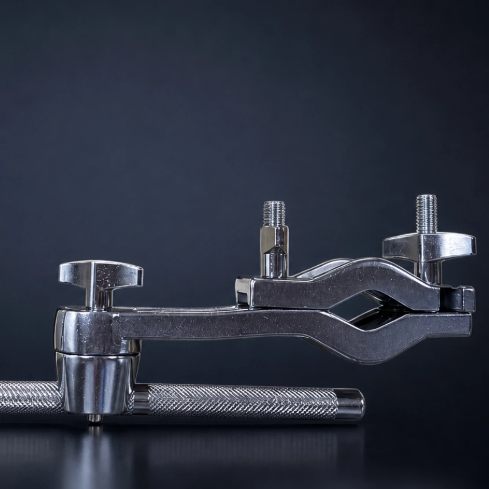 Drum Hardware Extension Clamp Knurled Drum Clamp with L-Rod Percussion Accessory Easy to Install Space-Saving for Drummers