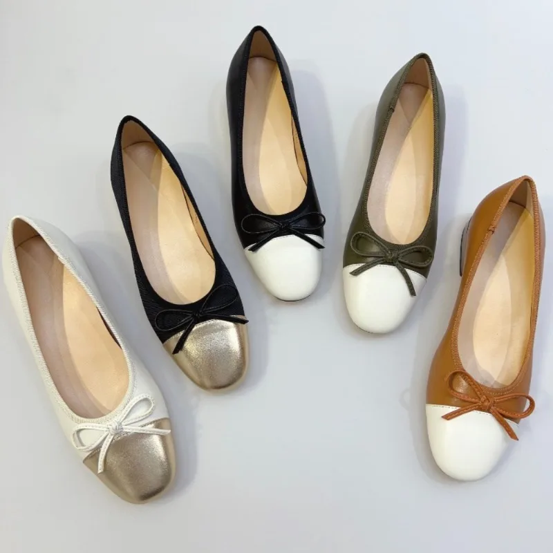 

Understated Premium Women Shoes New Season Calfskin Flat Mary Jane Ballerinas