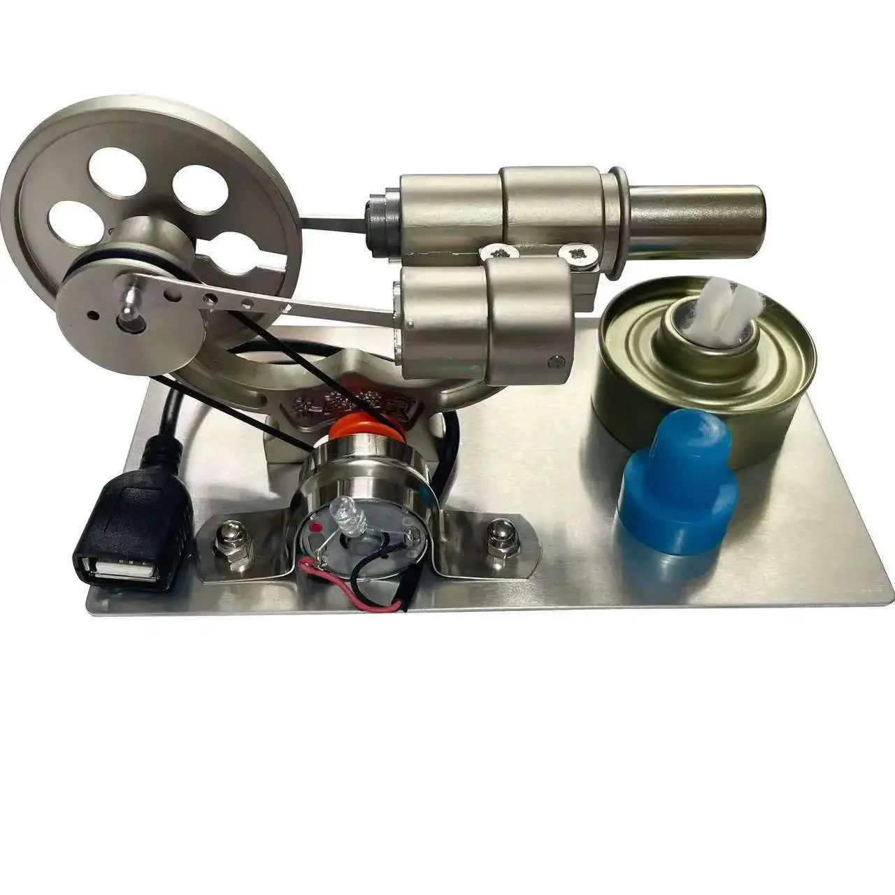 NF Hot Air Stirling Engine Model Electric Generator USB Night Light Physics Experiment Educational Mini Toy Teaching Aid Hobby G