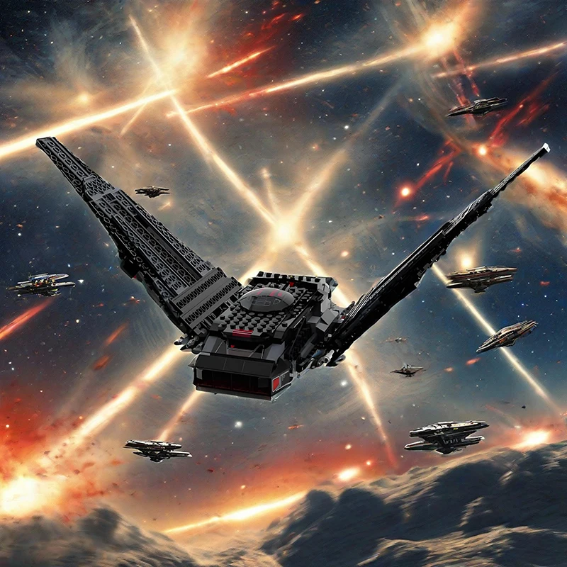 

НОВАЯ серия космических кораблей MOC Kylo Command Shuttle космический корабль строительные блоки модель DIY кирпичи собрать игрушки подарки для детей