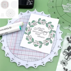 Innovative Stamping Tool Rotating Stamping Platform Positioning Tool for DIY Circular Wreath Background Paper Cards Crafting