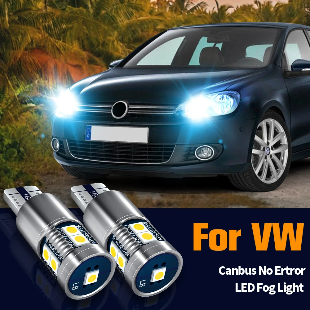 2pcs LED Clearance Light Bulb Lamp W5W T10 For VW Golf mk3 mk4 mk5 Plus mk6 Convertible Estate Passat B5 B5.5 B6 B7 B8 CC B6