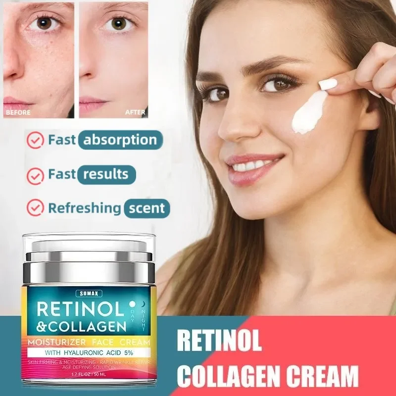 Retinol Cream for Face with Hyaluronic Acid Advanced Anti-Aging Formula for Lifting Skin Reduce Wrinkles Fine Lines and Dryness