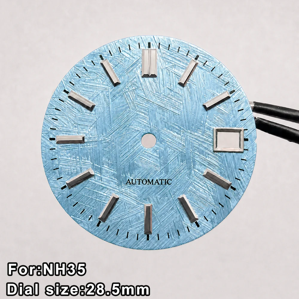 Image of NH35 Zifferblatt 28,5 mm, Zifferblatt mit chaotischer Textur, Taucheruhr-Modifikationszubehör, Zifferblätter für NH35 mechanisches Uhrwerk