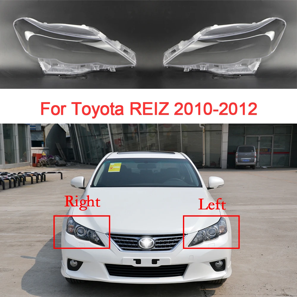 Car Headlight Cover For Toyota REIZ 2010 2011 2012 Transparent Lens Left/Right Faros Delanteros Cover Headlamp Car Accessories