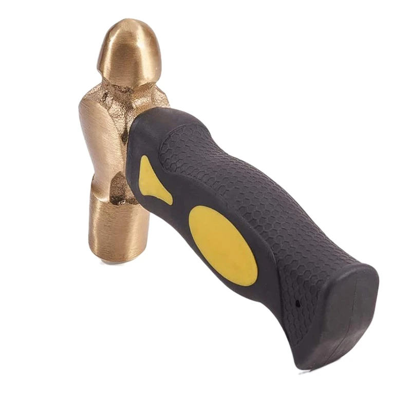 

ABJA-1Lb Brass Metal Stamping Hammer Double-Face Mallet Heads Brass Hammer With Iron Anvil For DIY Crafts Arts Jewelry Making