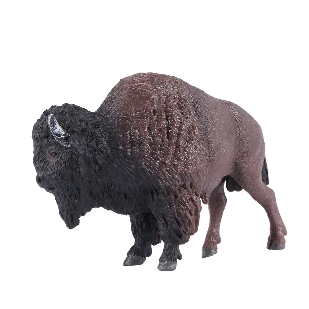 Y50A-2X Children's Solid Simulation Wildlife World Model Wild Milk Cow Yak Hand Decoration Bison Figurine