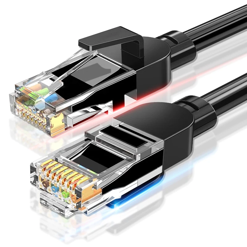 كابل إيثرنت Cat6 كابل شبكي عالي السرعة 1000 ميجابت في الثانية RJ45 كابلات الإنترنت UTP CAT6 سلك شبكة LAN محمي لتلفزيون الكمبيوتر PS5 PS4 Xbox