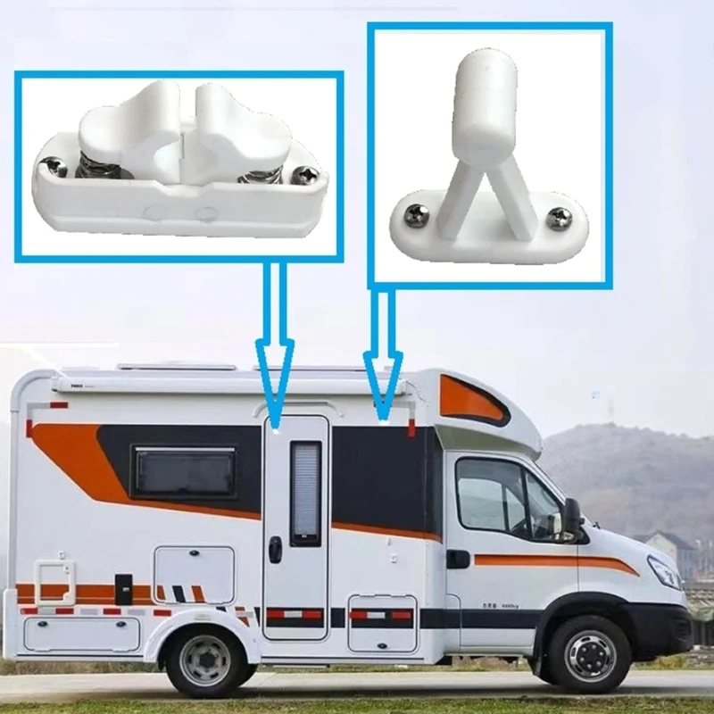 Convenient T Shaped Door Catch Clips Fastener for Recreational Motorhomes Boats Caravans Watercraft Space Saving