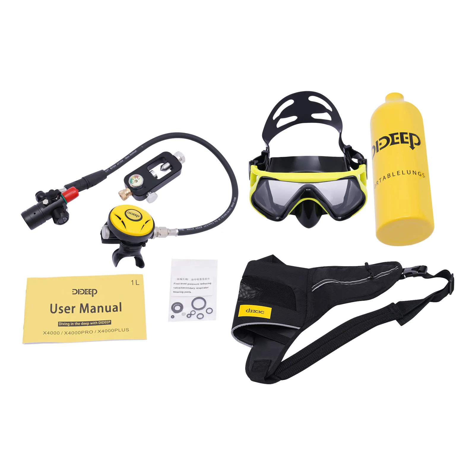 Reusable Mini Scuba Tank Within Breathing Capacity for 15-20 Minutes Underwater Dive Portable Lungs Deepest 32.8ft Scuba Diving