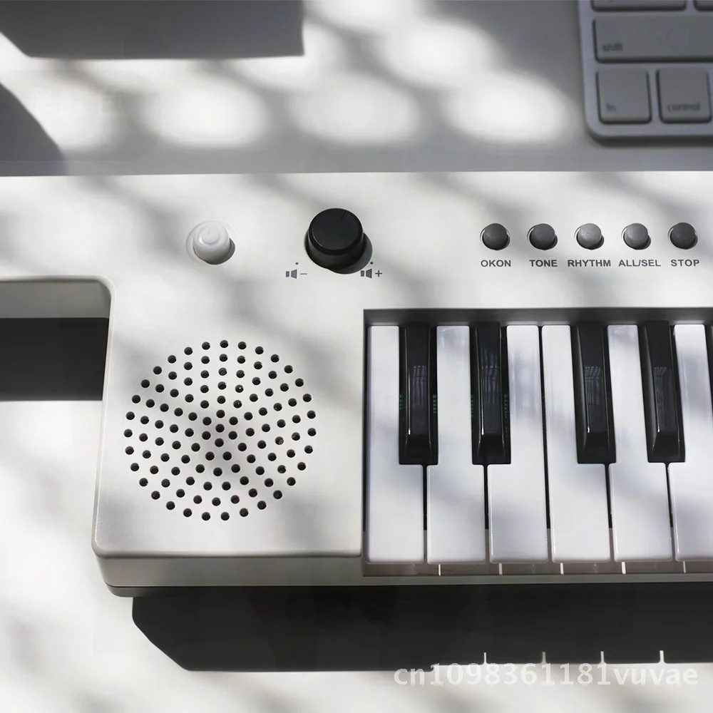 37-klawiszowa elektroniczna klawiatura dla dzieci, zabawka, pianino, instrument muzyczny do edukacji muzycznej i rozrywki, biało-czerwona