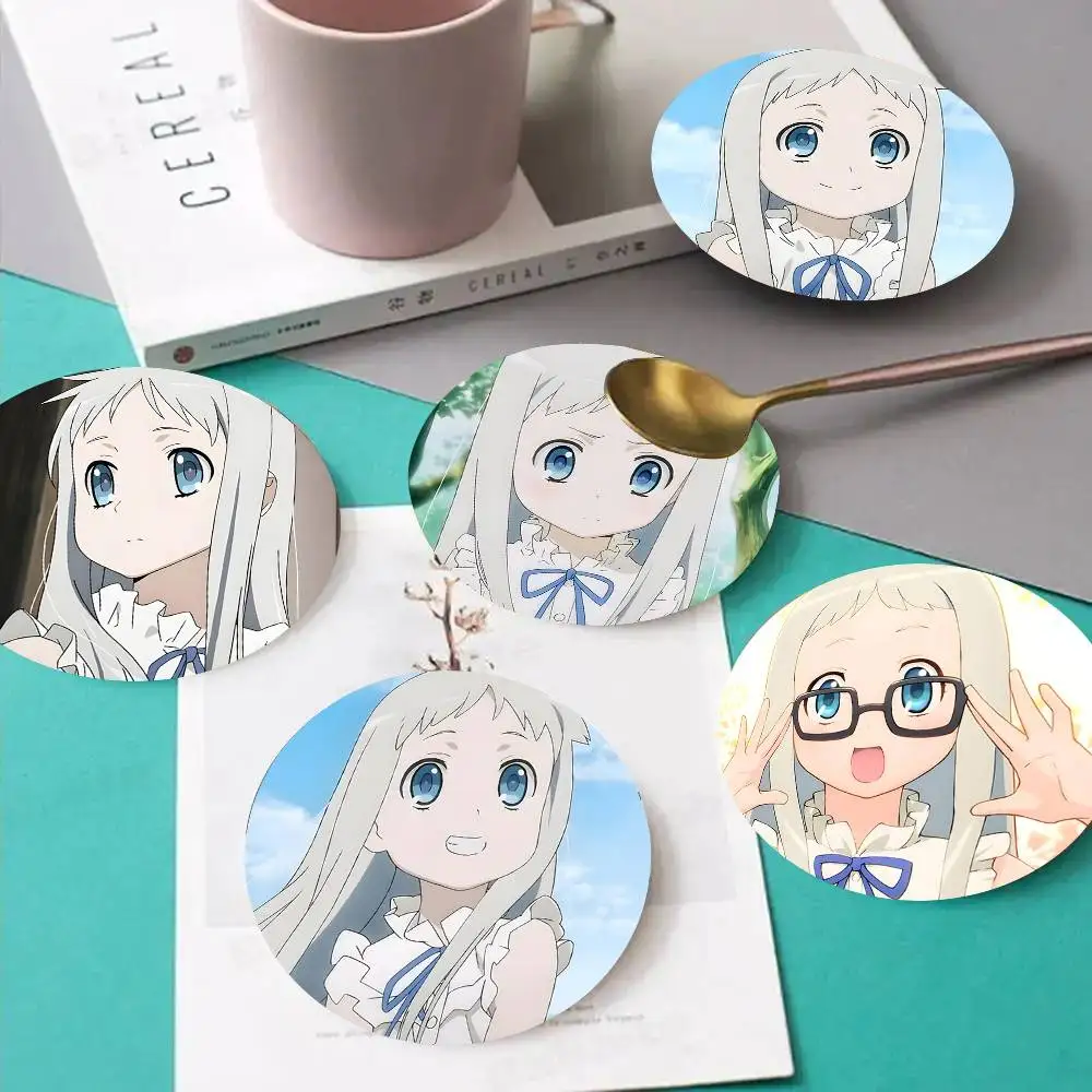 1pc Meiko Honma Anime Characters Wooden Coaster Colour Printing Cup Mat Home Desk Decoration Gifts