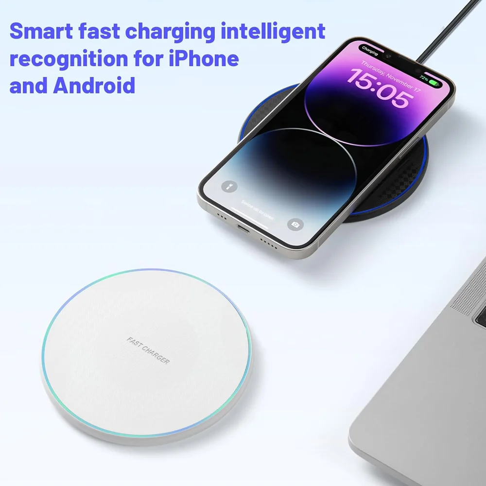 30W Wireless Charger Pad Fast Wireless Charging Station For Samsung Galaxy S25 S24 S23 S22 Xiaomi IPhone17 16 15 14 13 Pro Max - view 4