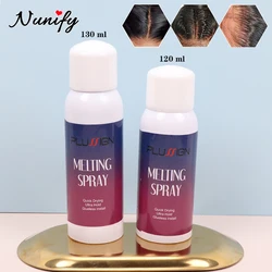 Spray de fusión para pelucas de encaje sin pegamento, impermeable, secado rápido, Spray de fusión, Ultra sujeta el cabello, adhesivo para línea de cabello