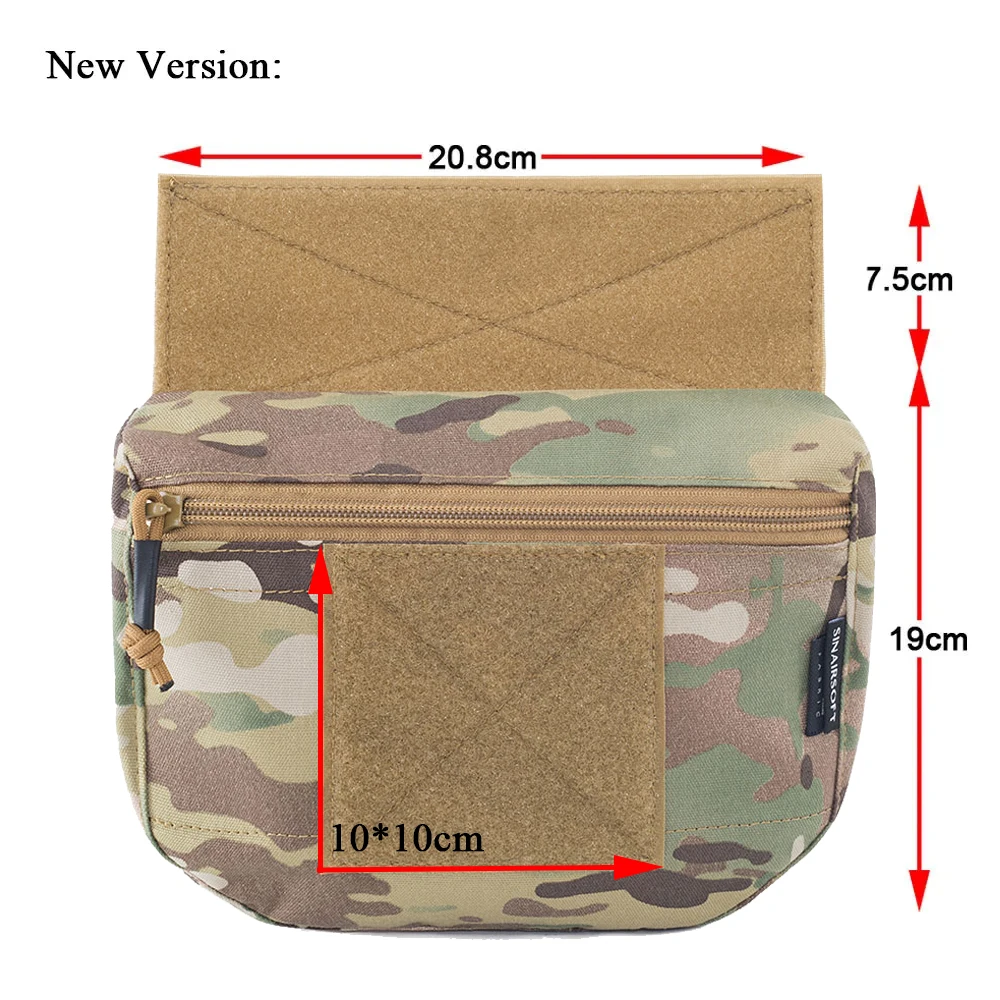 Tactical Vest Fanny Pack Belly Bag Plate Carriers Pocket Chest Rig Drop Pouch Hook Loop Upgrade Accessories Sub Package FCPC V5