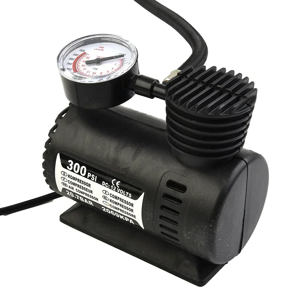 12V Auto Pompa di Aria Elettrica 300psi Compressore D'aria Pneumatico Mini Auto Gonfiatore di Pneumatici Accessori di Riparazione Auto Per Gonfiatore di Alta Qualità