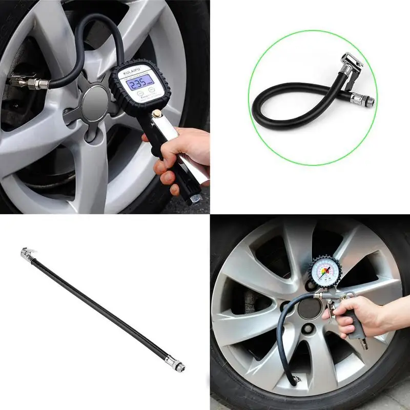 37cm Car Tire Inflator Hose Air Compressor Pipe Inflatable Air Pump Extension Tube Tire Inflation Adapter for Motorcycle Truck