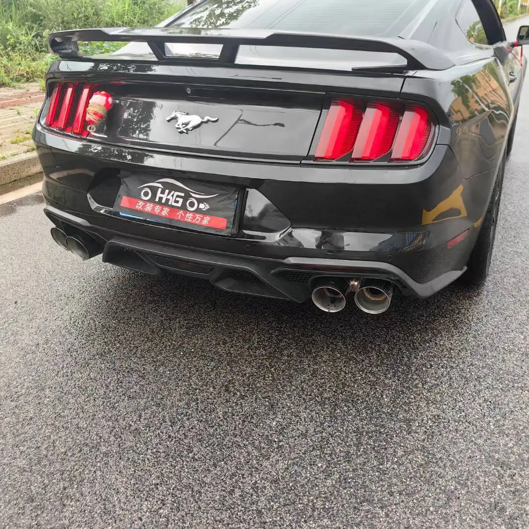 For the Ford Mustang 2.3T catback exhaust system with an electronic valve muffler, 3-inch pipes match the GT500 rear bumper