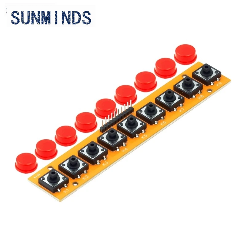 9-way key module Key switch Button switch switch trigger signal conduction control voice player accessories