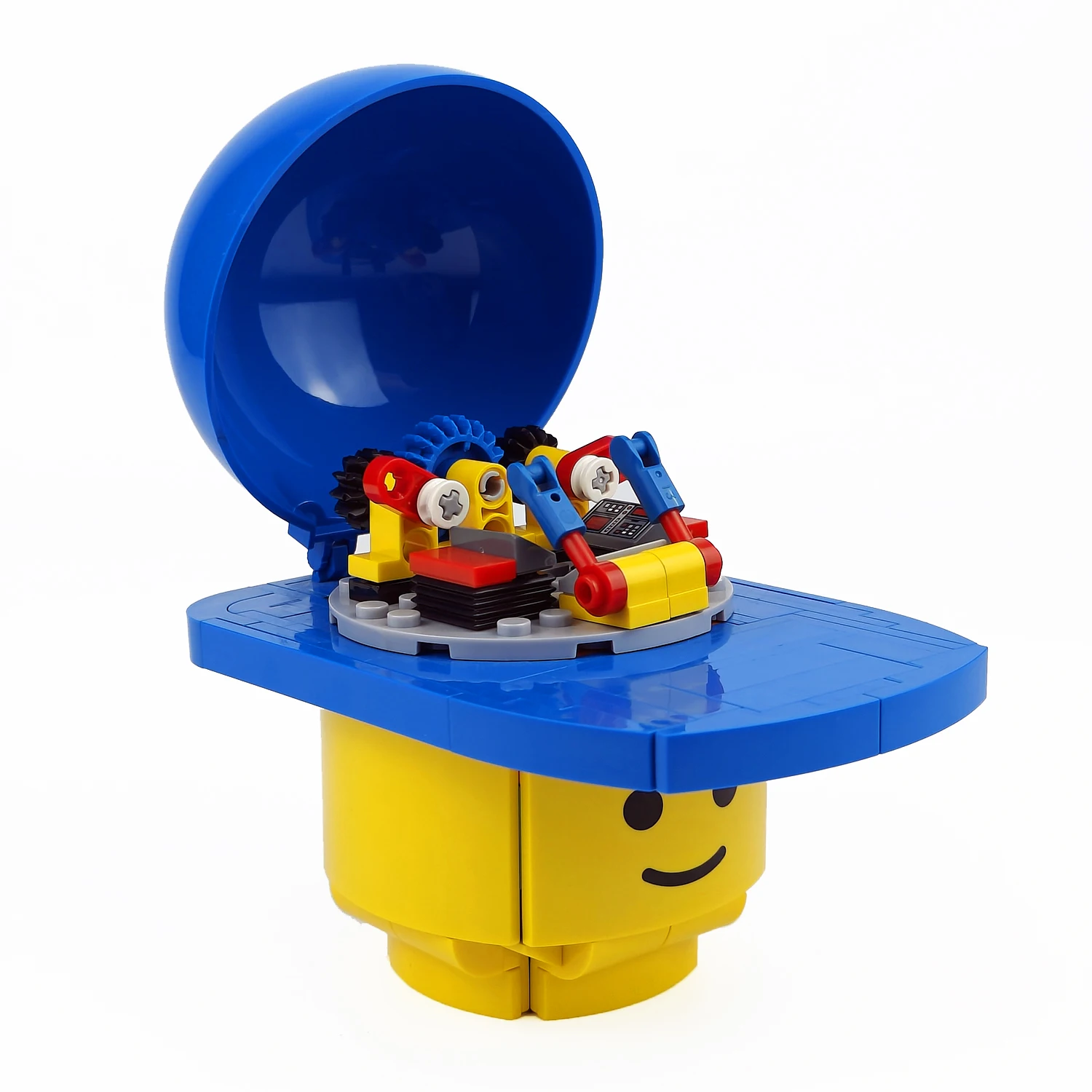 الإنسان الأعلى مع نموذج حقيبة صفراء اللبنات 40649 40817 التجمع الإبداعي 838 قطعة الطوب لعبة عيد الميلاد الهدايا #2