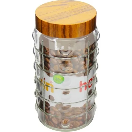 Herevin Herevin Button Wooden Lid Jar 1,7 lt