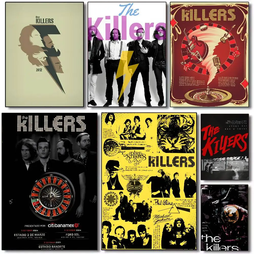 Band The K-Killers Poster Art canvas HD aesthetic Printing Paper Wall Art for Living Room Bar fashion Home Decor