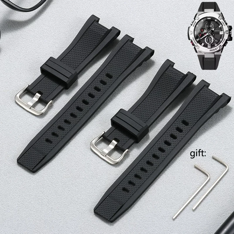 Strap for Casio G-Shock GST Series GST-210B GST-W300G S300G S110 W100 GST-W110 Men Bracelet Resin Rubber Watch Accessories Band