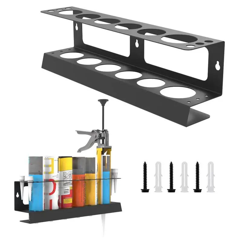 

Стойка для трубок для герметизации, металлическая стойка для трубок для смазки, настенный органайзер для герметика, стойка для трубок для ручной герметизации, хранение инструментов для герметизации