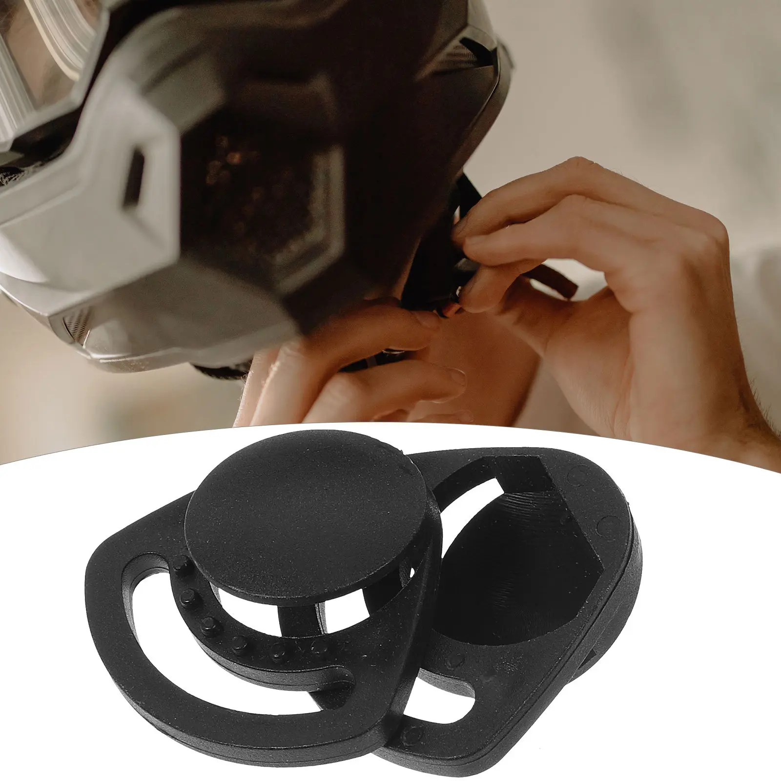 

10Pcs Chin Strap Buckle ABS Safety Strap Buckle Replacement for Hard Hat Construction Repair Lightweight Reliable